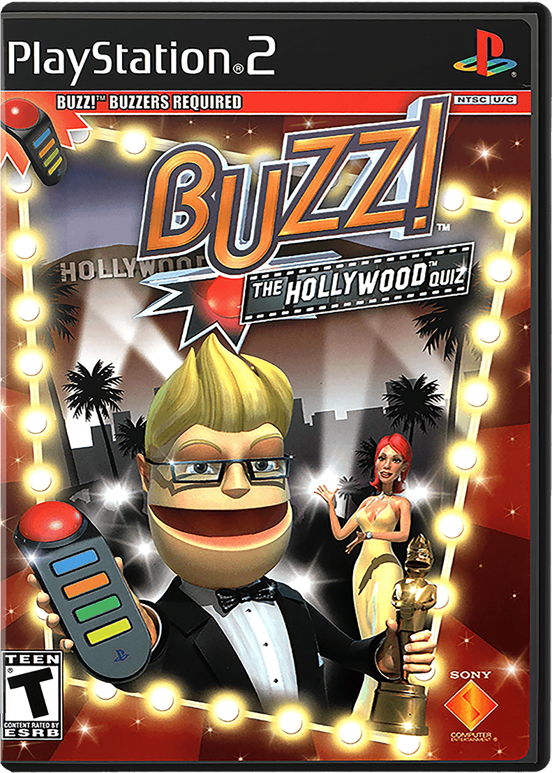 Buzz!: The Hollywood Quiz box art for Playstation 2